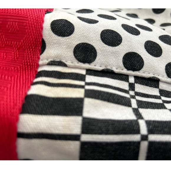 Little Miss Matched Girl's‎ Black Red White Duffel Bag Zipper Closure - Picture 9 of 12